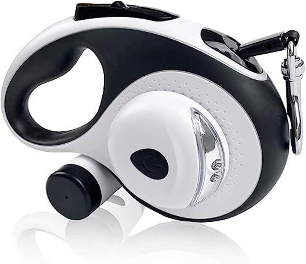 Ultimate 26ft Retractable Dog Leash for Large Dogs – Heavy-Duty with LED Flashlight & Waste Bag Dispenser