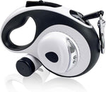 Ultimate 26ft Retractable Dog Leash for Large Dogs – Heavy-Duty with LED Flashlight & Waste Bag Dispenser