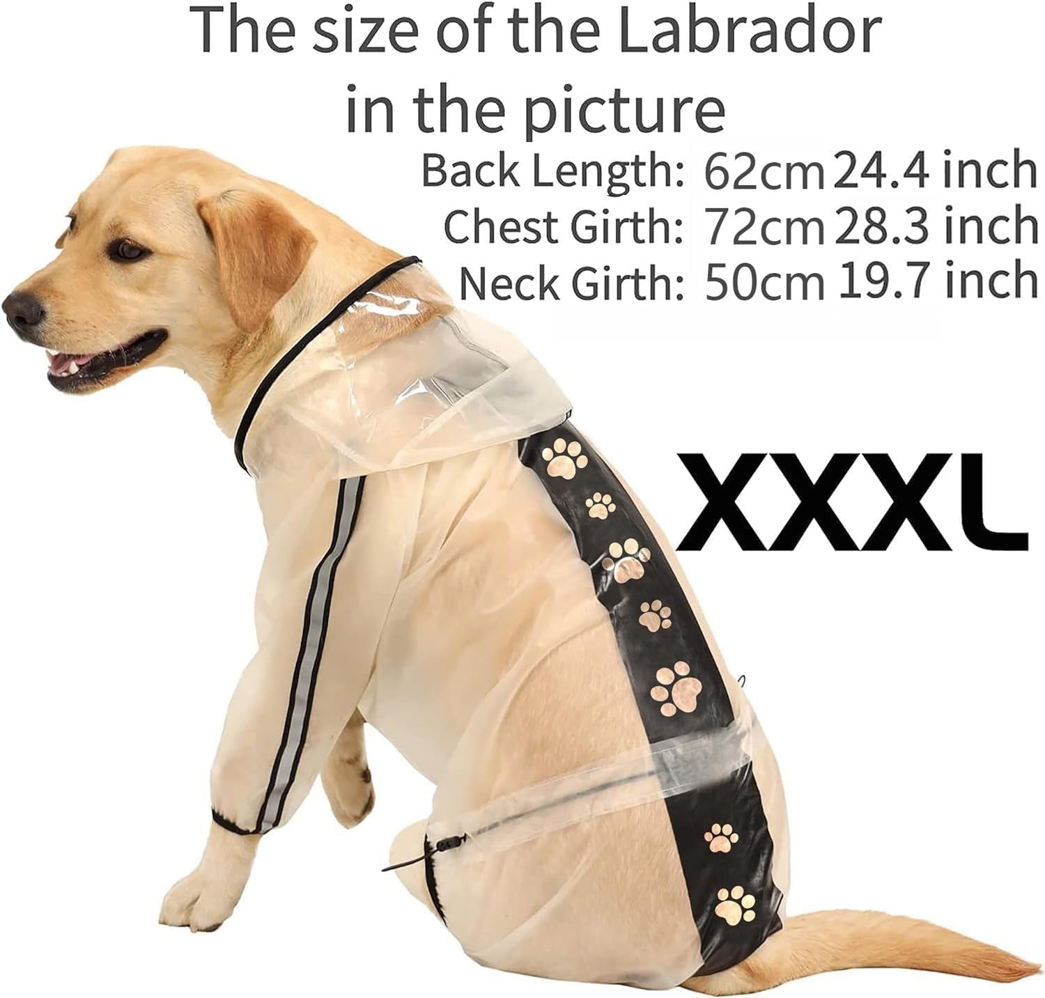 StormPaw 4 Leg Big Dog Raincoat