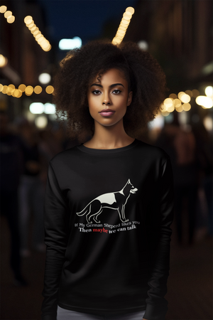 Long Sleeve German Shepherd Statement tee shirt