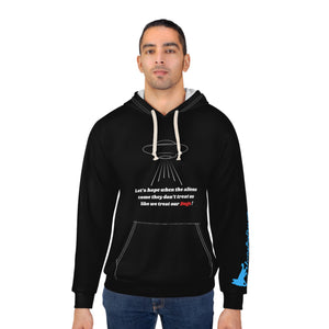 Aliens and Dogs Funny Statement Hoodie