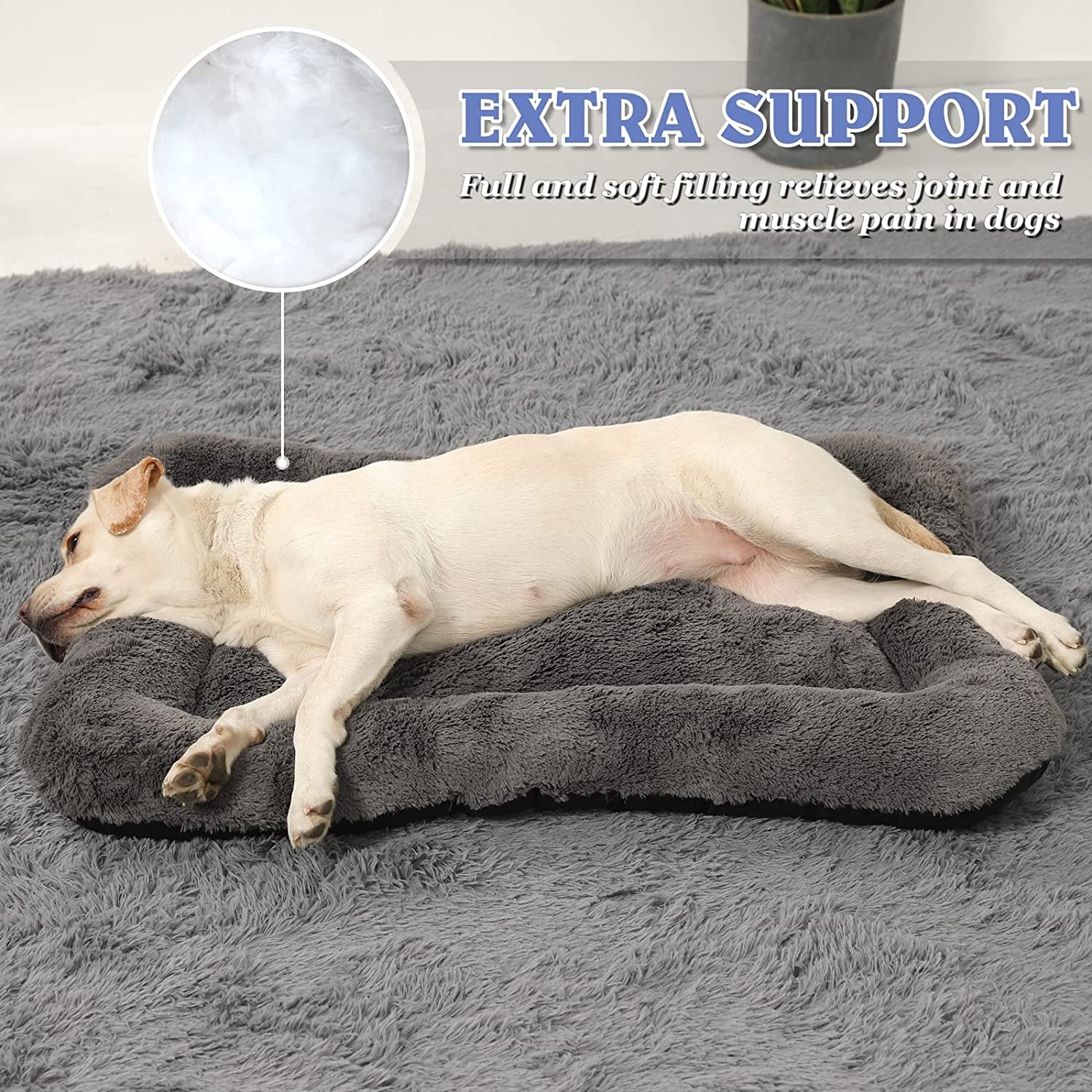 Washable Dog Crate Bed Cushion 