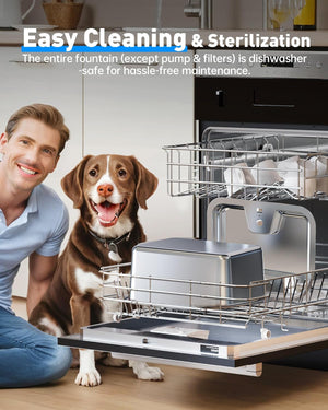 Stainless Steel Dog Water Fountain, 3 Gallon Extra Large  for Large Dogs 