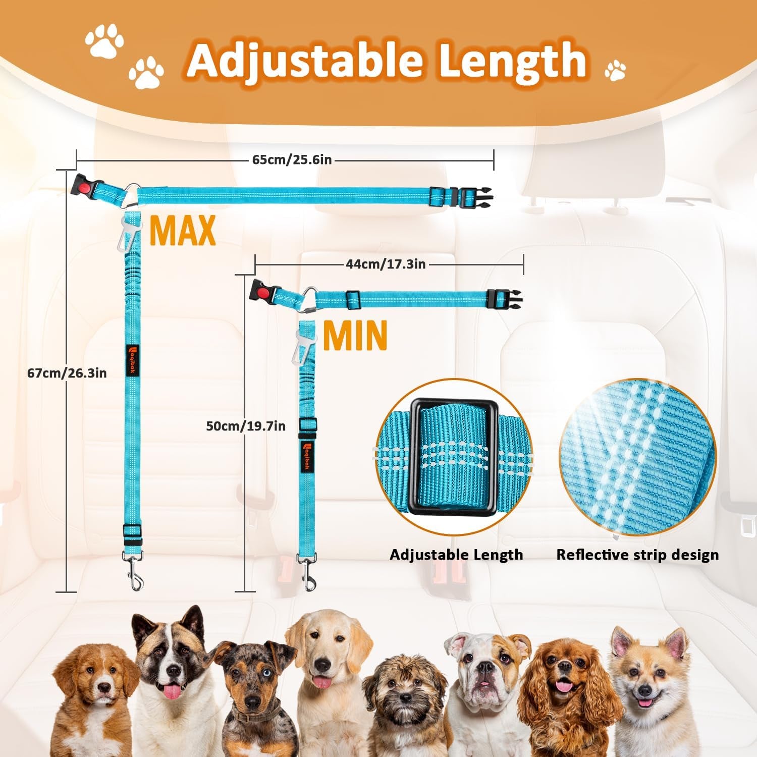 3 in 1 Pet Dog Car Seatbelt Leash