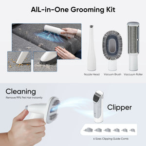 Dog Grooming Kit, 2.5L Pet Hair Vacuum,with 5-In-1 Electric Clippers Cleaning Set for Dogs for Big Dogs