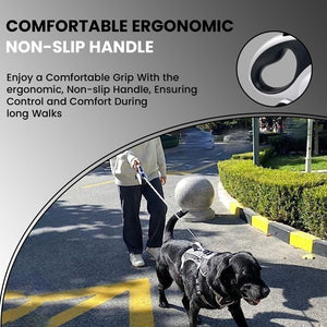 Ultimate 26ft Retractable Dog Leash for Large Dogs – Heavy-Duty with LED Flashlight & Waste Bag Dispenser