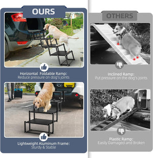 Extra Wide Dog Stairs for Car travel