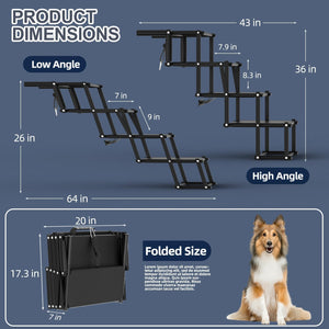 Extra Wide Dog Stairs for Car travel