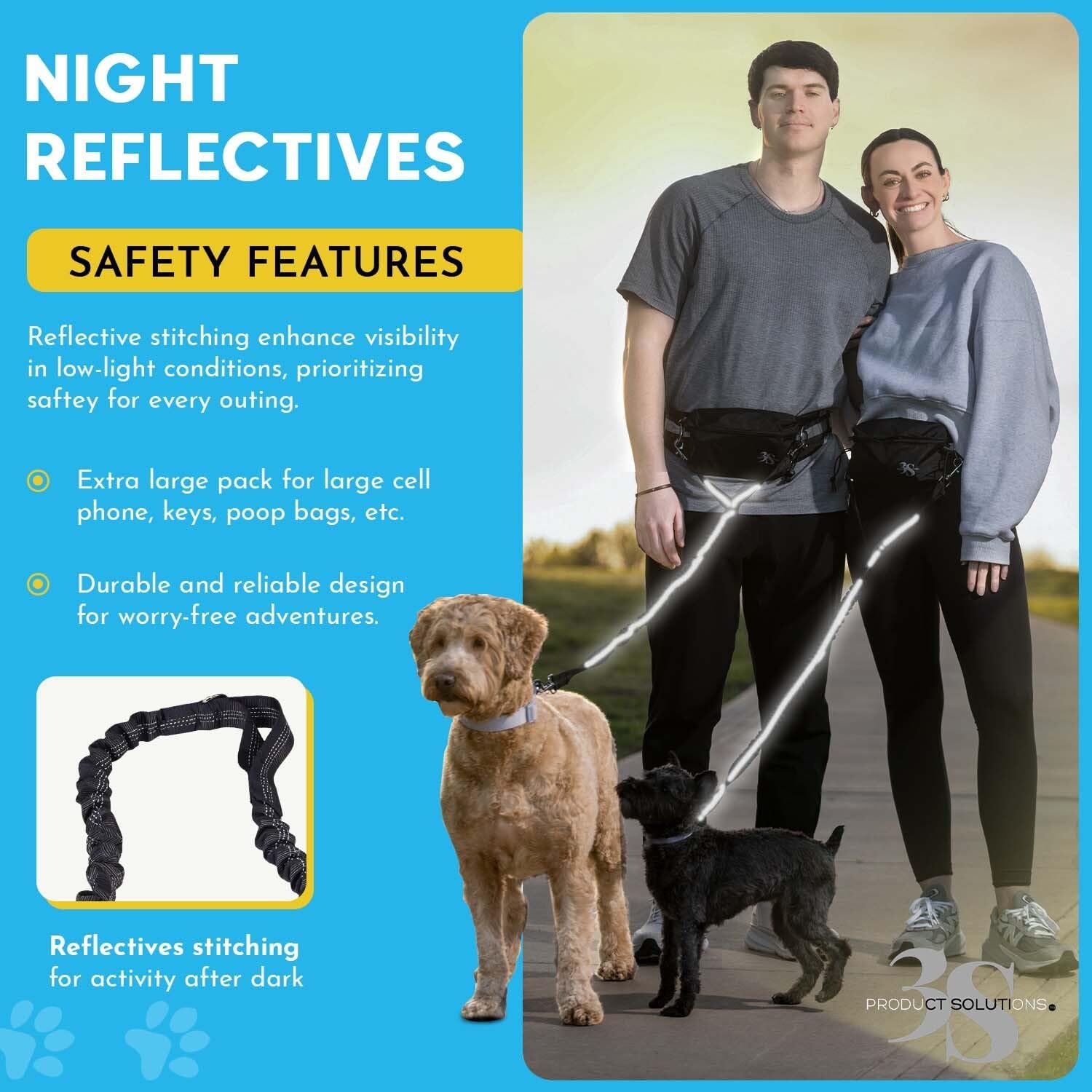 Hands Free Double Dog Leash 