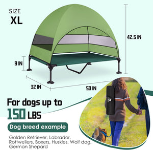 Elevated Big Dog Bed with Canopy