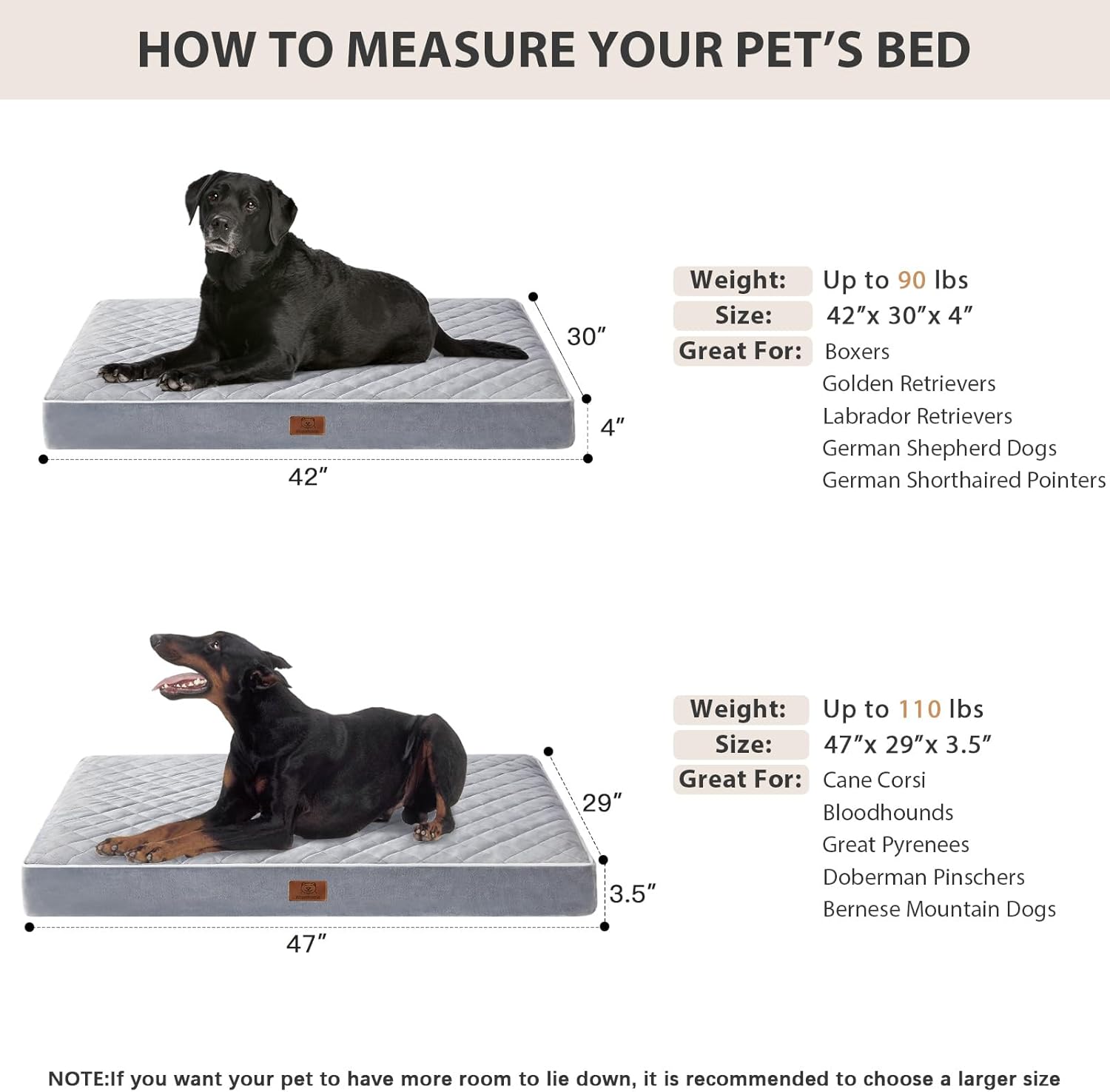 Orthopedic Dog Beds for Large Dogs