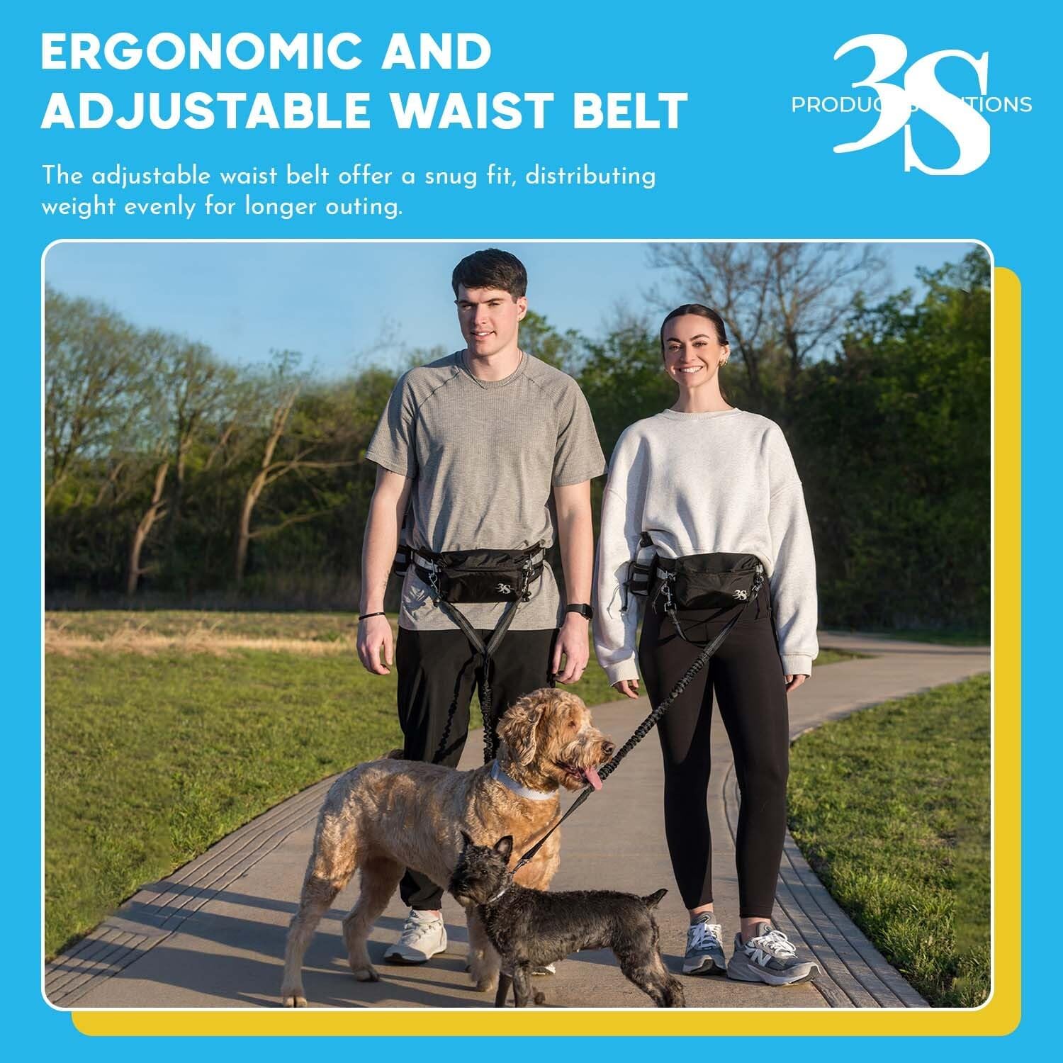 Hands Free Double Dog Leash 