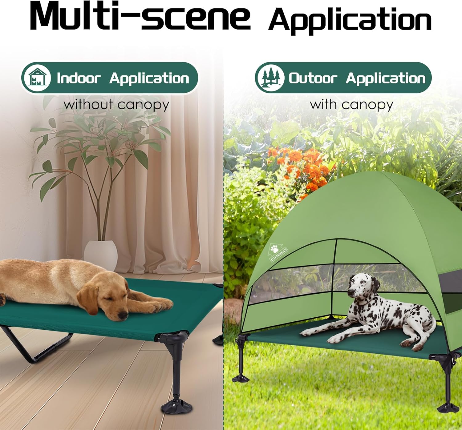 Elevated Big Dog Bed with Canopy
