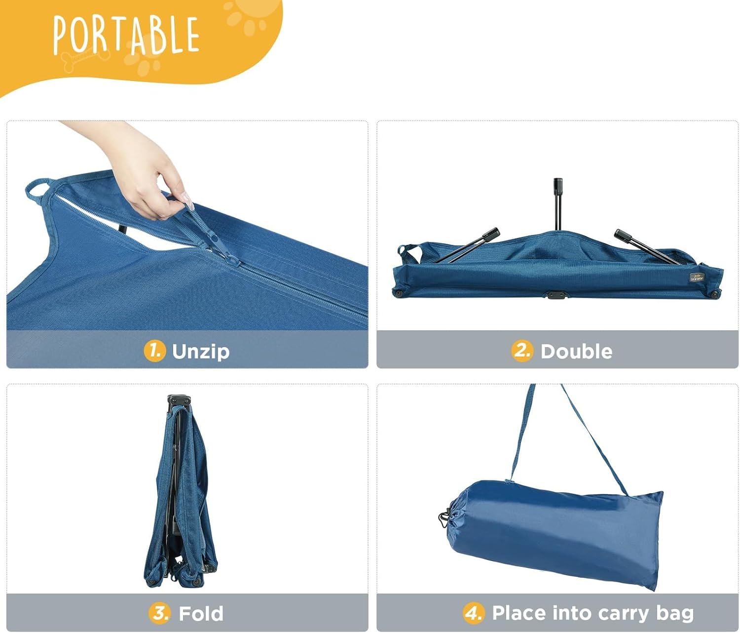 Folding Raised Dog Bed