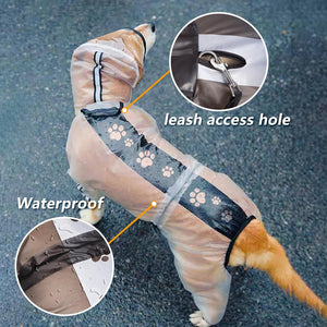 StormPaw 4 Leg Big Dog Raincoat