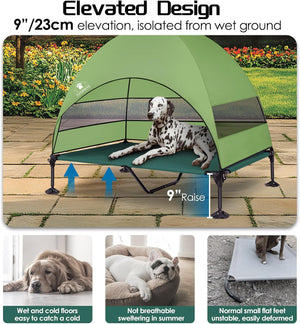 Elevated Big Dog Bed with Canopy