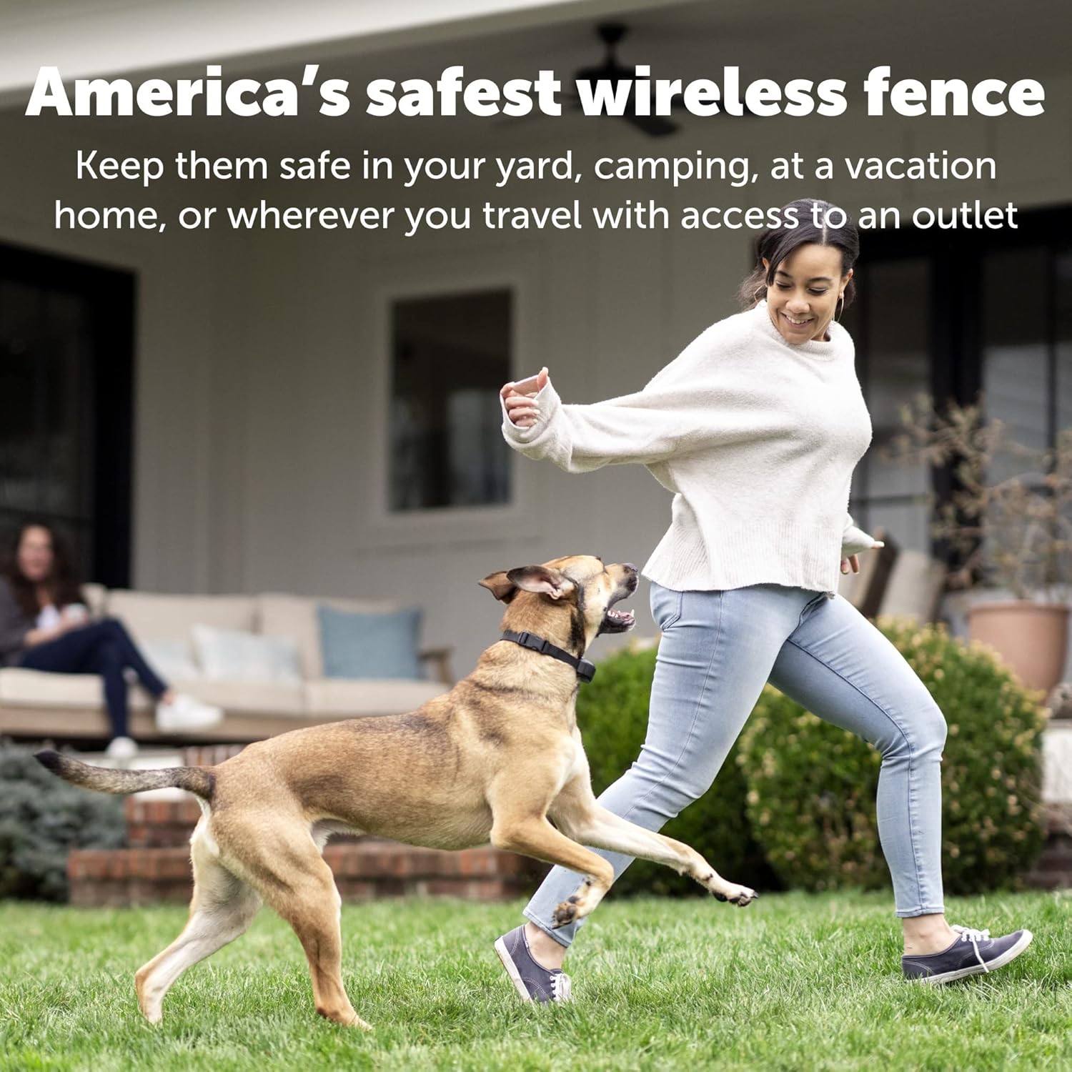 Stay & Play Compact Wireless Pet Fence for Dogs, No Wire Circular Boundary, Secure up to 3/4 Acre, No-Dig and Portable for Travel, for Dogs 5Lb & Up, from Parent Company Invisible Fence Brand