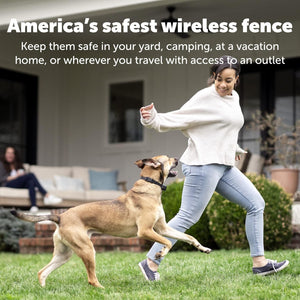 Stay & Play Compact Wireless Pet Fence for Dogs, No Wire Circular Boundary, Secure up to 3/4 Acre, No-Dig and Portable for Travel, for Dogs 5Lb & Up, from Parent Company Invisible Fence Brand