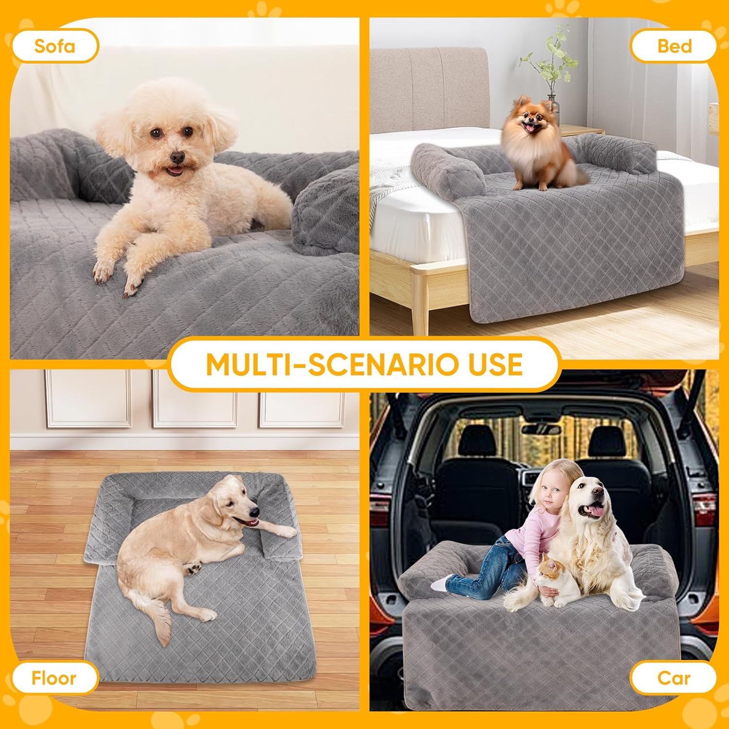 Fluffy Couch Bed for Big Dogs