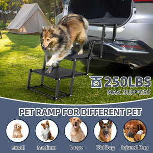 Extra Wide Dog Stairs for Car travel