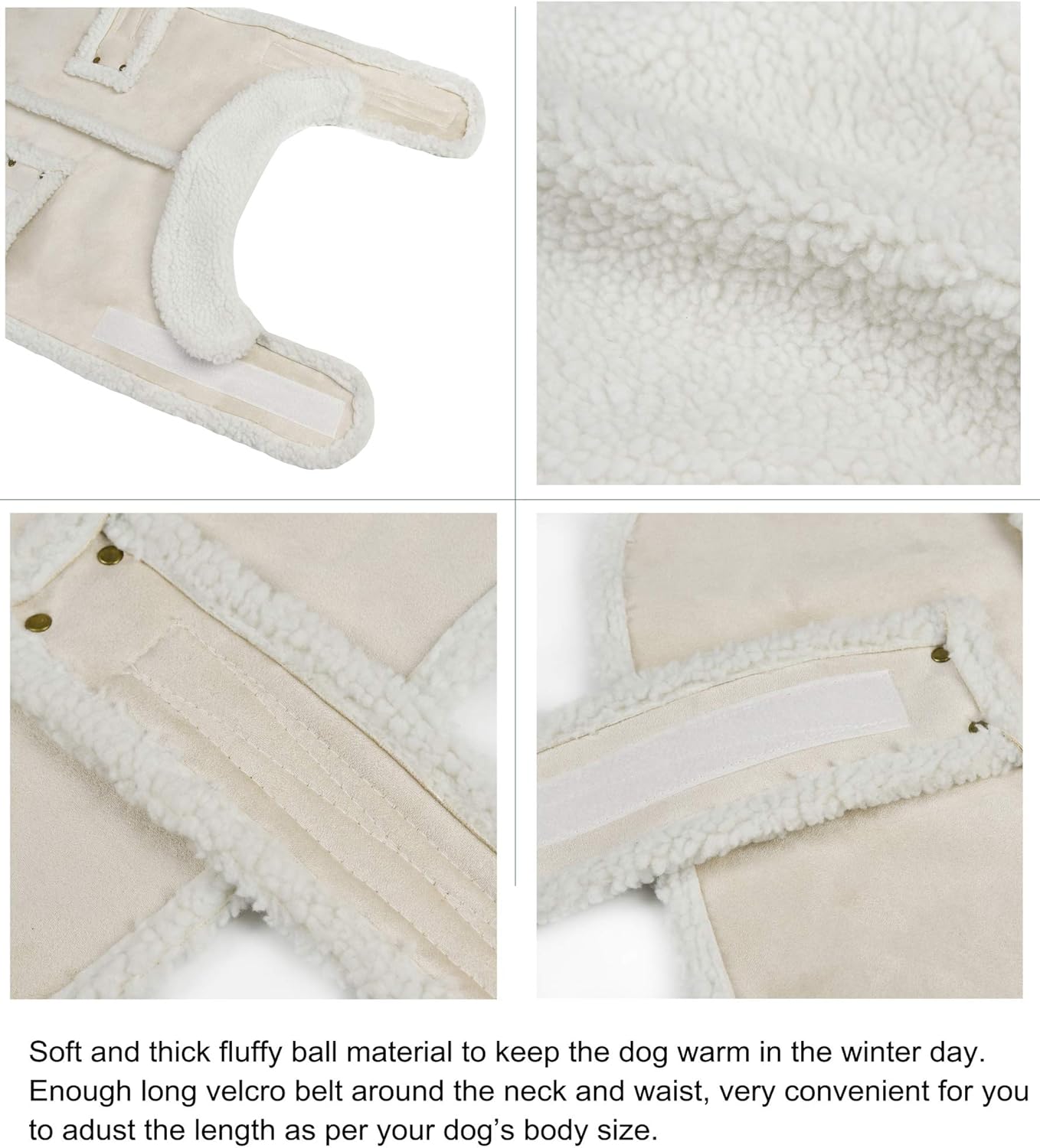 Fleece Lined winter coat for Big Dogs