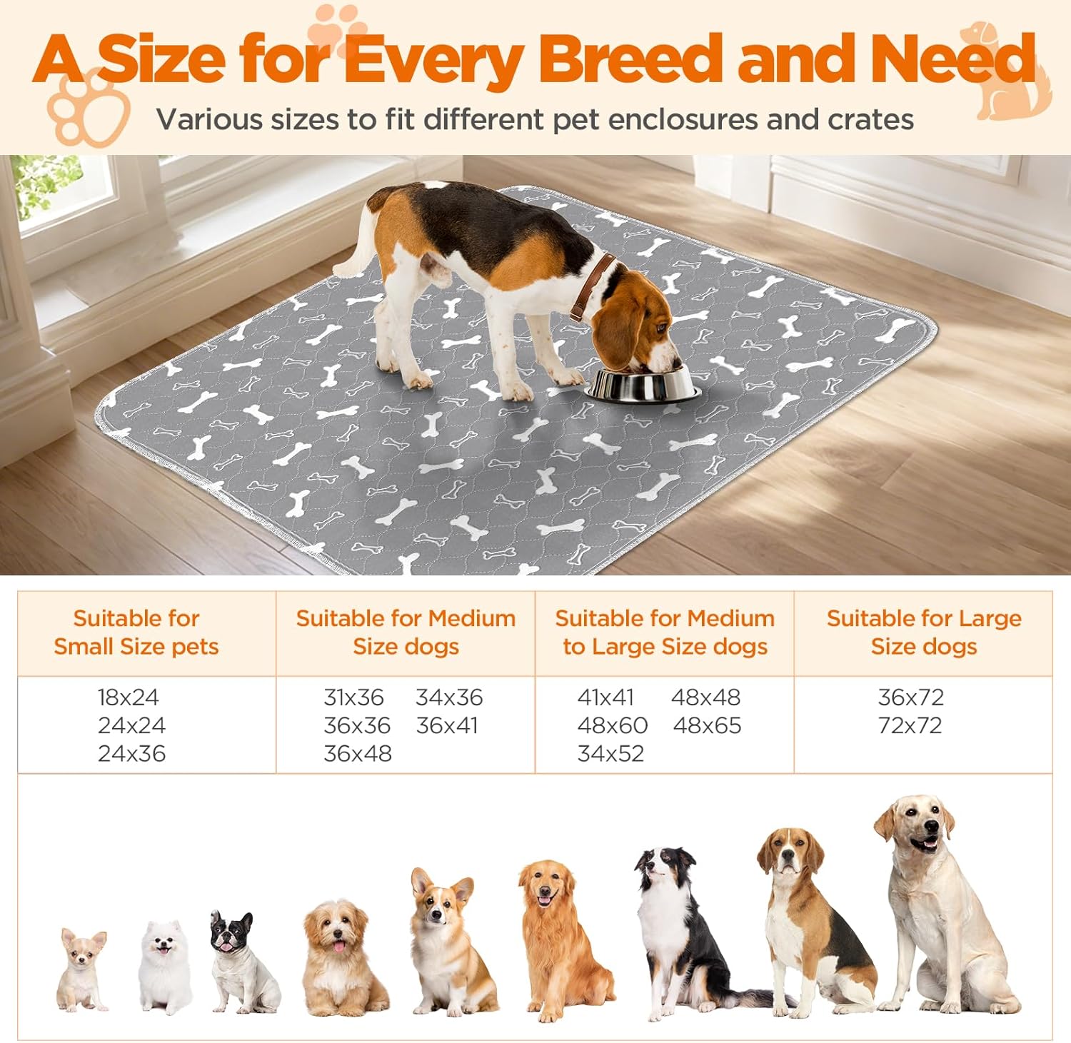 48x48 Washable Doggie Pee pads