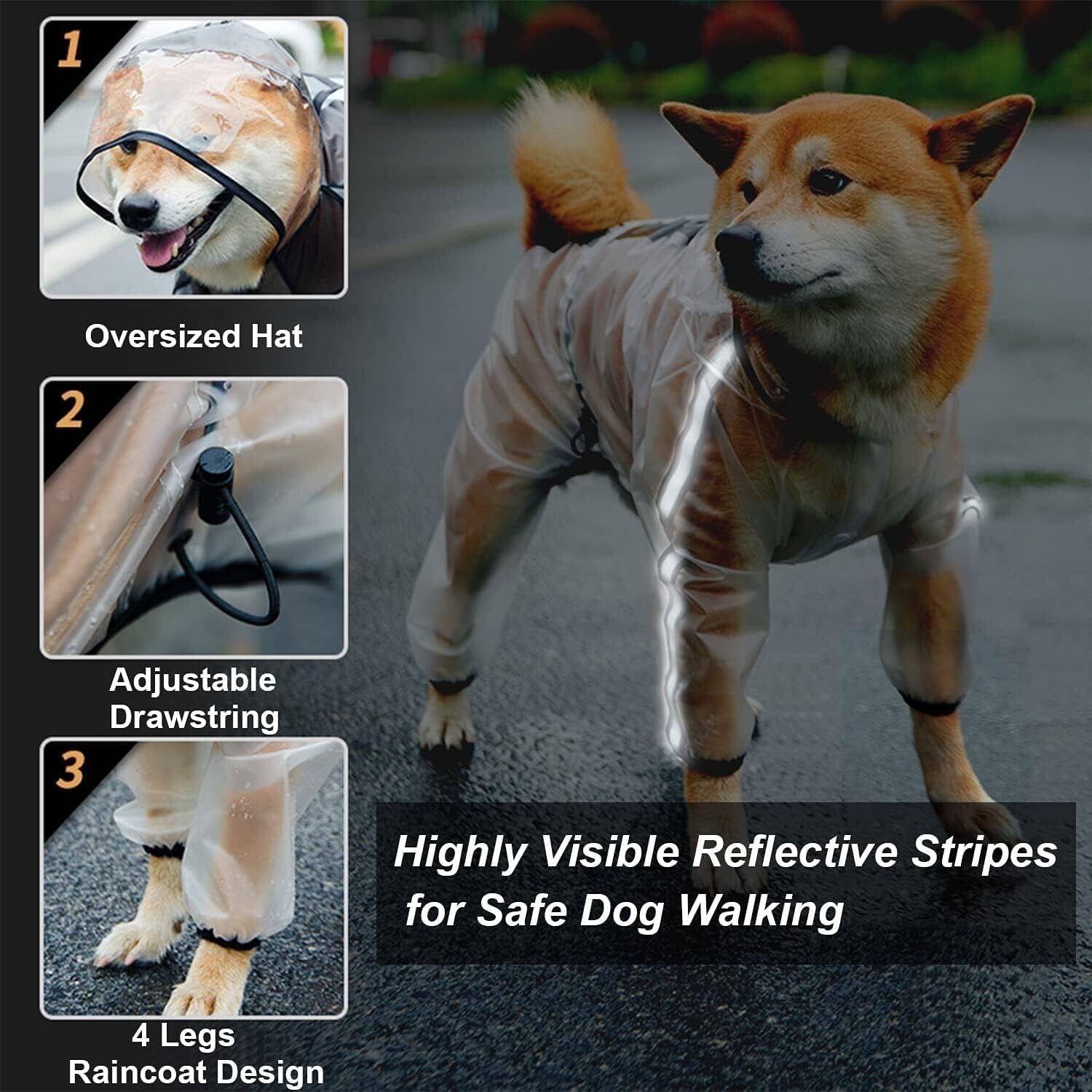 StormPaw 4 Leg Big Dog Raincoat
