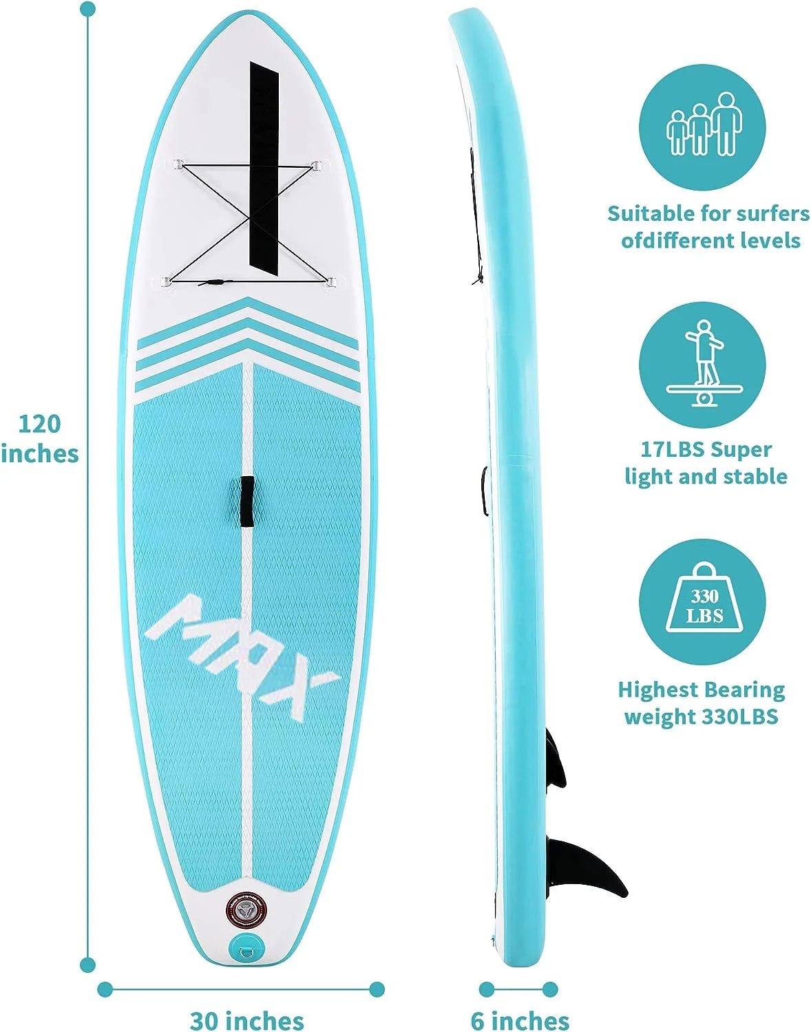 10' Inflatable Paddle board