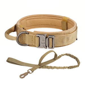 Dog Training Collar Adjustable Tactical Dog Collar and Leash Set Control Handle Pet Lead Collar for Small Big Dogs