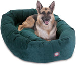 Large Round Velvet Dog Bed