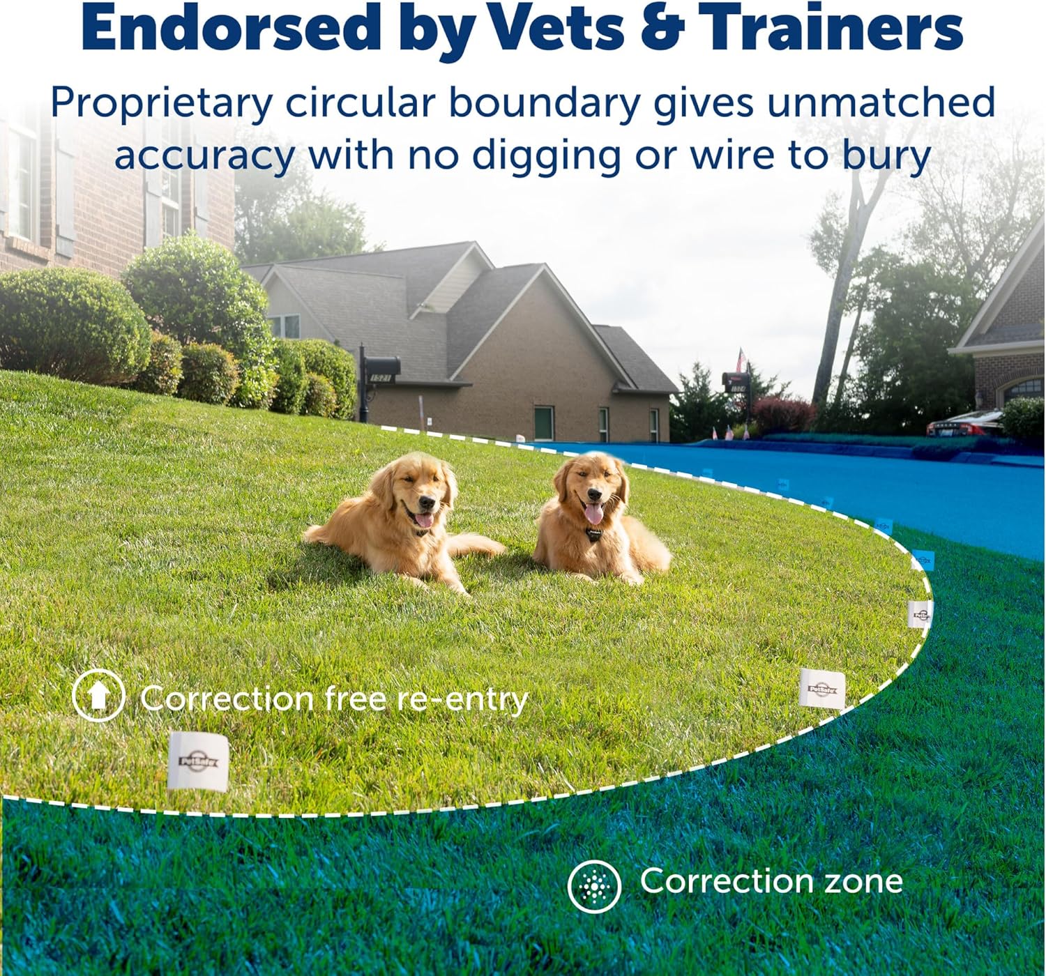 Stay & Play Compact Wireless Pet Fence for Dogs, No Wire Circular Boundary, Secure up to 3/4 Acre, No-Dig and Portable for Travel, for Dogs 5Lb & Up, from Parent Company Invisible Fence Brand