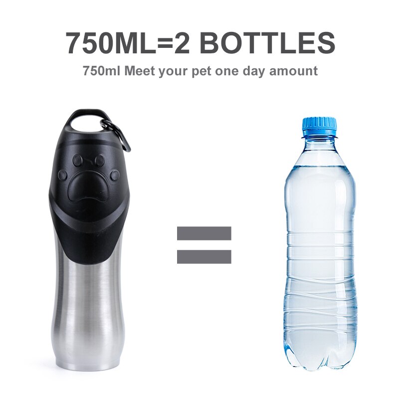 750 Stainless steel water bottle for dogs