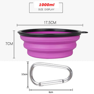 1000ml Large Collapsible Dog Travel Bowls