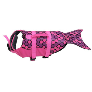 Shark and Mermaid themed dog life jacket