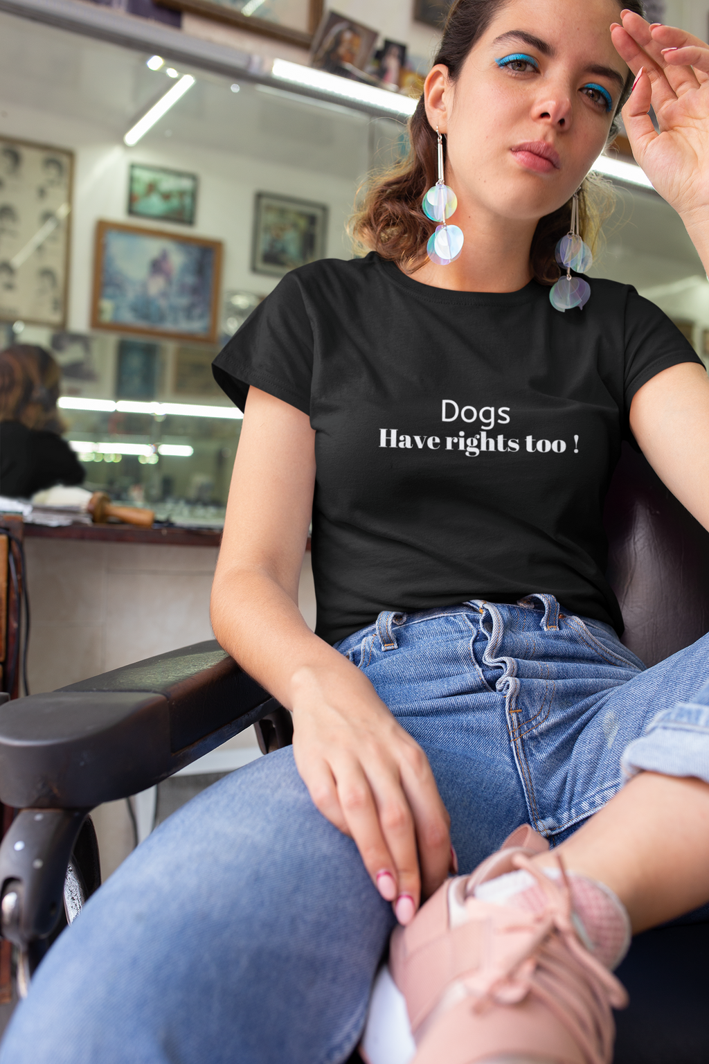 Dogs Have Rights Too statement tee