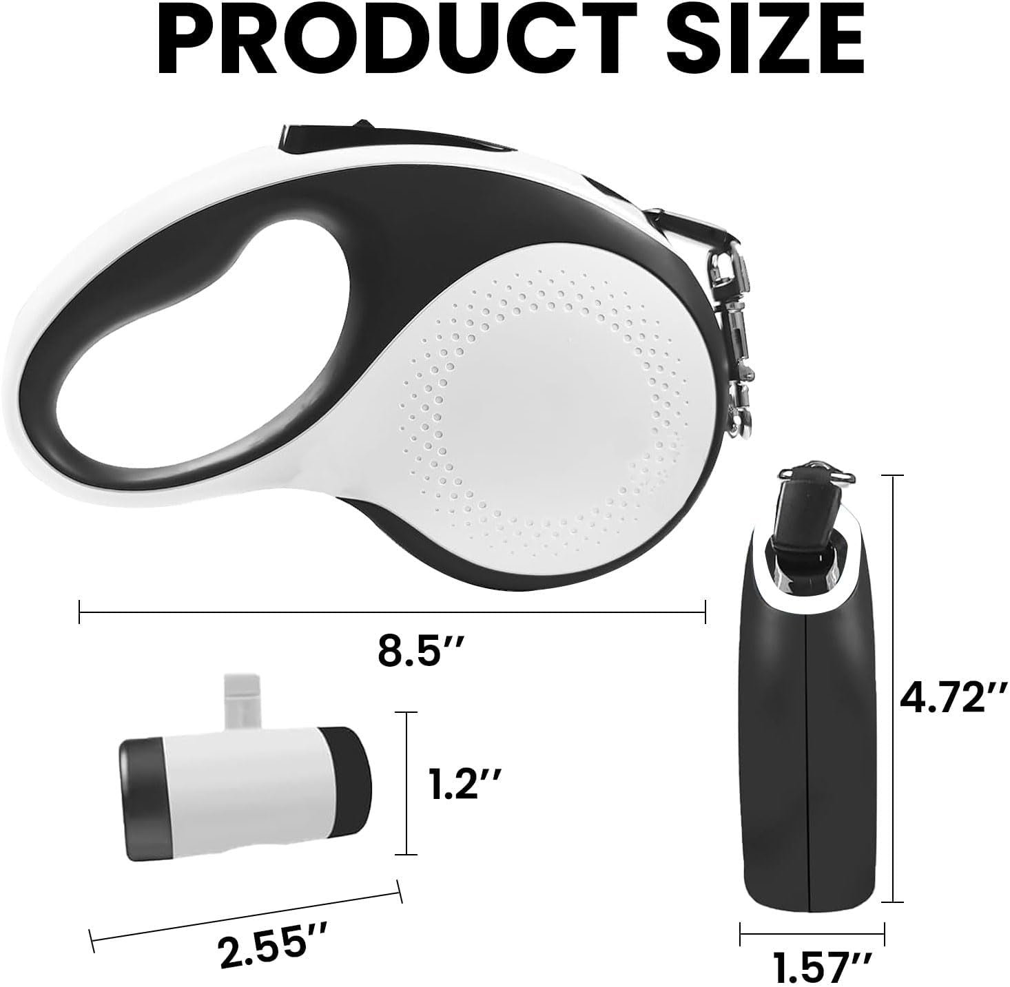 Ultimate 26ft Retractable Dog Leash for Large Dogs – Heavy-Duty with LED Flashlight & Waste Bag Dispenser
