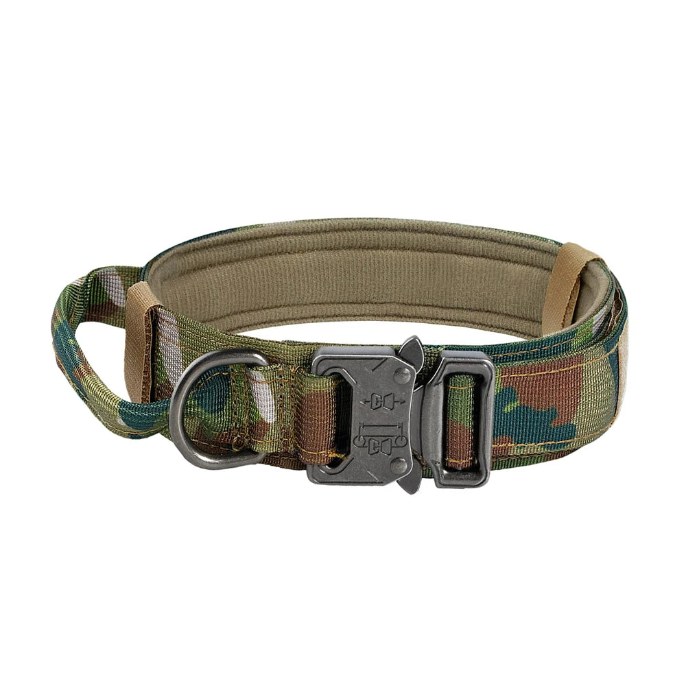 Dog Training Collar Adjustable Tactical Dog Collar and Leash Set Control Handle Pet Lead Collar for Small Big Dogs