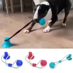 Dog Interactive Suction Cup Push TPR Ball Toys Elastic Ropes Dog Tooth Cleaning Chewing Playing IQ Treat Toys Pet Puppy Supplies