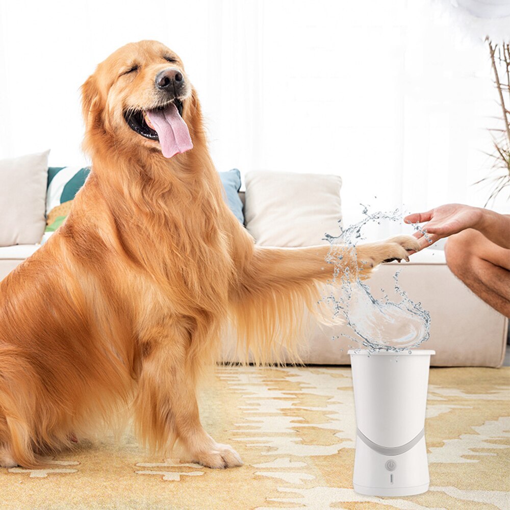 Dog Paw Washer Cup Pet Cleaning 360 ° Soft Silicone Brush Automatic Electric Foot Cleaner USB Rechargeable