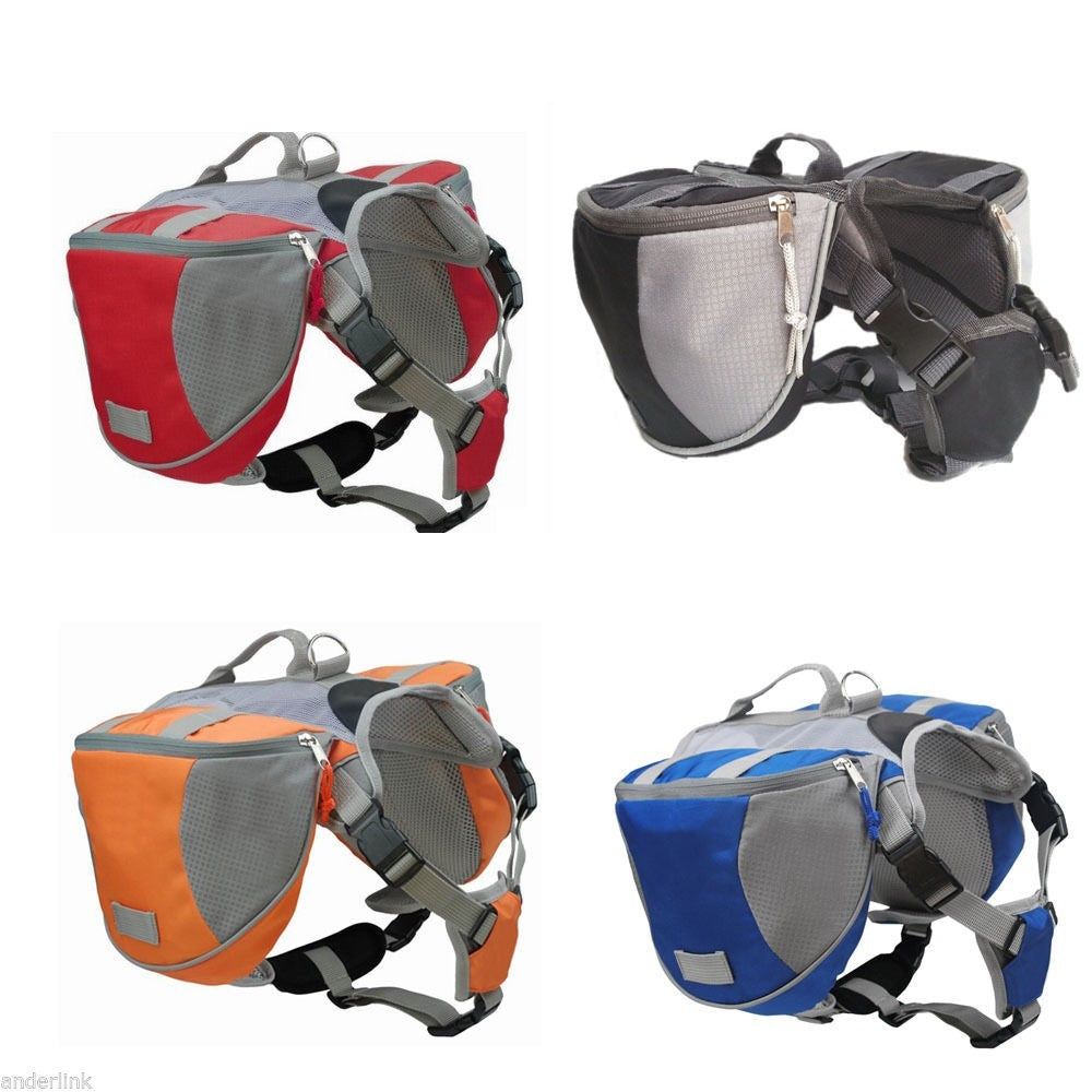 Pet Dog Saddle Bag Pack Backpack Medium Large Big Dogs Carrier For Outdoor Hiking Camping Training Snack Carrier