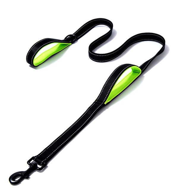 Dog Leashes Outdoor Travel Dog Training Chain Heavy Duty Double Handle Lead for Greater Control Safety Training Dual Handle