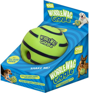 Wobble Wag Giggle Glow Ball Interactive Dog Toy Fun Giggle Sounds When Rolled or Shaken Pets Know Best As Seen On TV