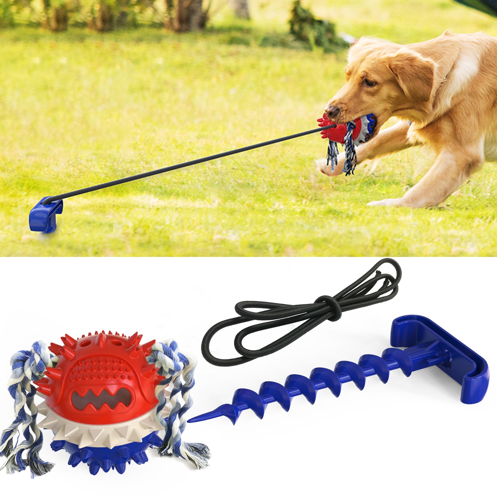 New Coming Elastic bands Dog Toy Multi-function Dog Leash Cone for Dogs Toys for Large Dogs Resistant Pets Accessories for Best