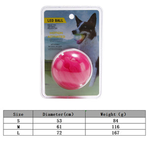 LED Luminous Pet Dog Bite Ball Colorful Transformation Effect Dog Balls Interactive Dog Glowing Toy Dog Chewing Ball at Night