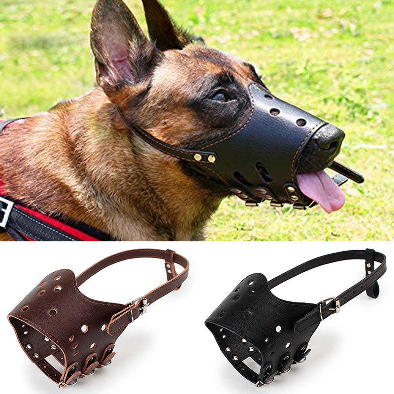 Soft Leather Muzzle for Big Dogs