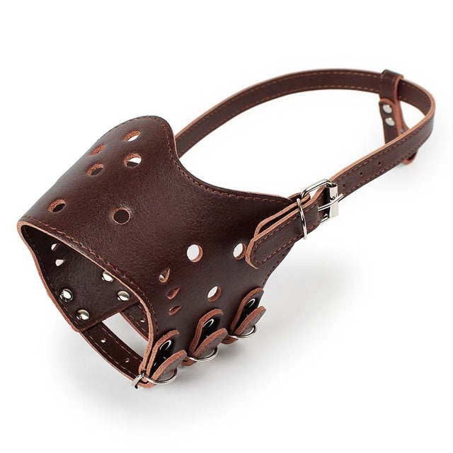 Soft Leather Muzzle for Big Dogs