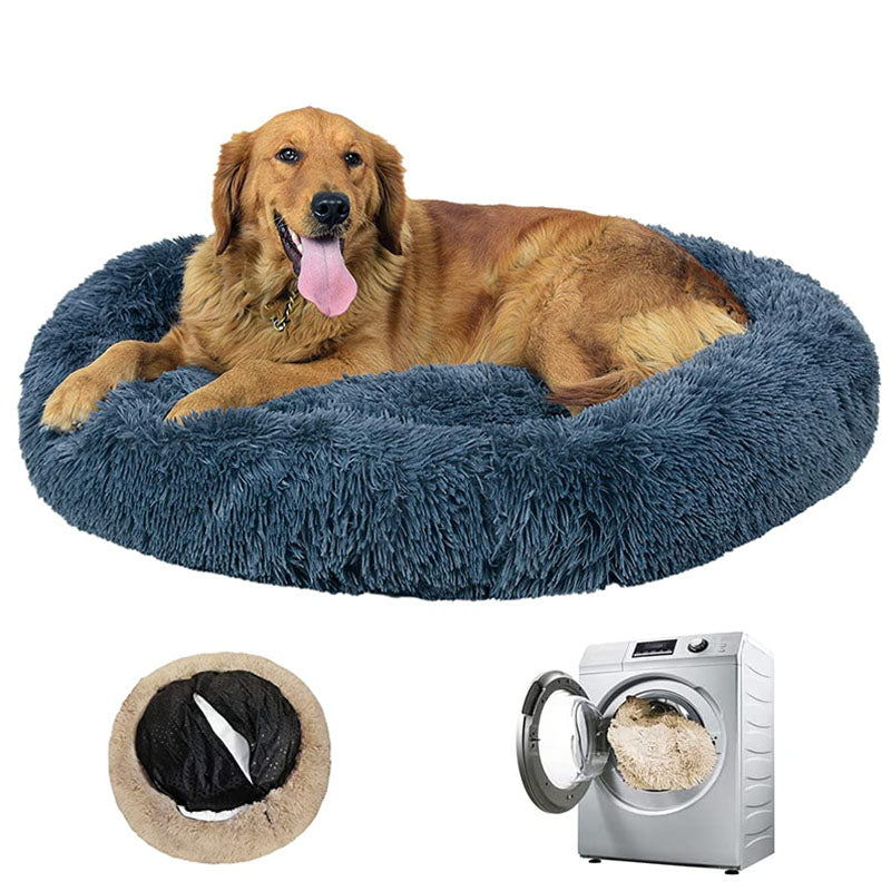 Round Plush Big Dog Bed