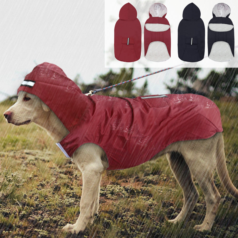 Big Dog Raincoat with reflective safety hood